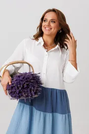 Dress Anastasia #1240.1 belyj/goluboj