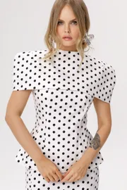 Костюмы, комплекты Pirs арт. 6609 горохи на белом фоне