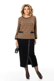 Костюм Michel Chic арт. 1394 карамель, черный