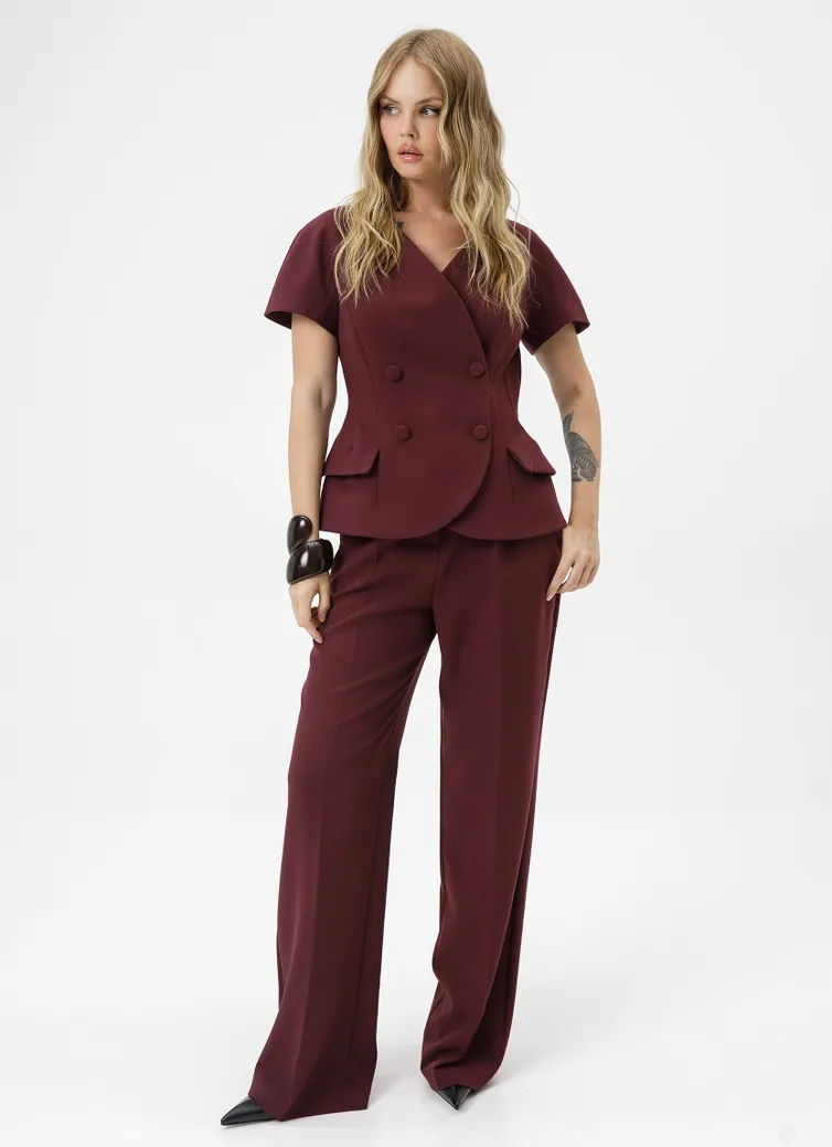 Suit Pirs #6994 marsala