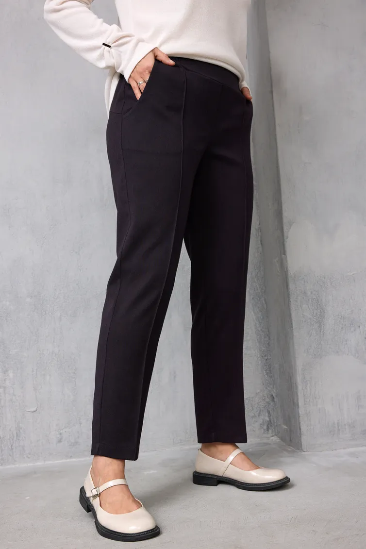 Брюки BegiModa арт. 6078 чёрный баклажан