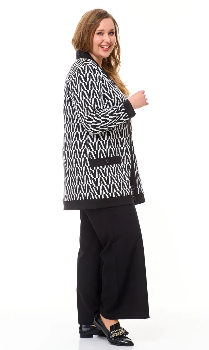 Sweter OVERYOU #121/1 belo- chern