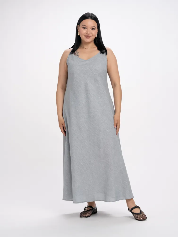 Sukienka FASHION CENTRE #L-4259/Svetlo-seryj melanzh/170