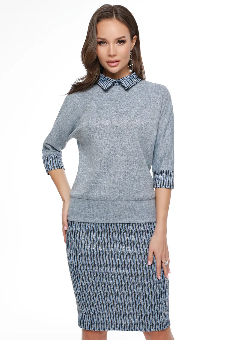 Zestaw DS Trend #K-0913-0019-05 (sero-goluboj delovoj s yubkoj)