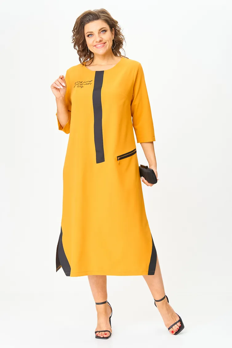 Sukienka Michel Chic #2073/1 gorchichnyj