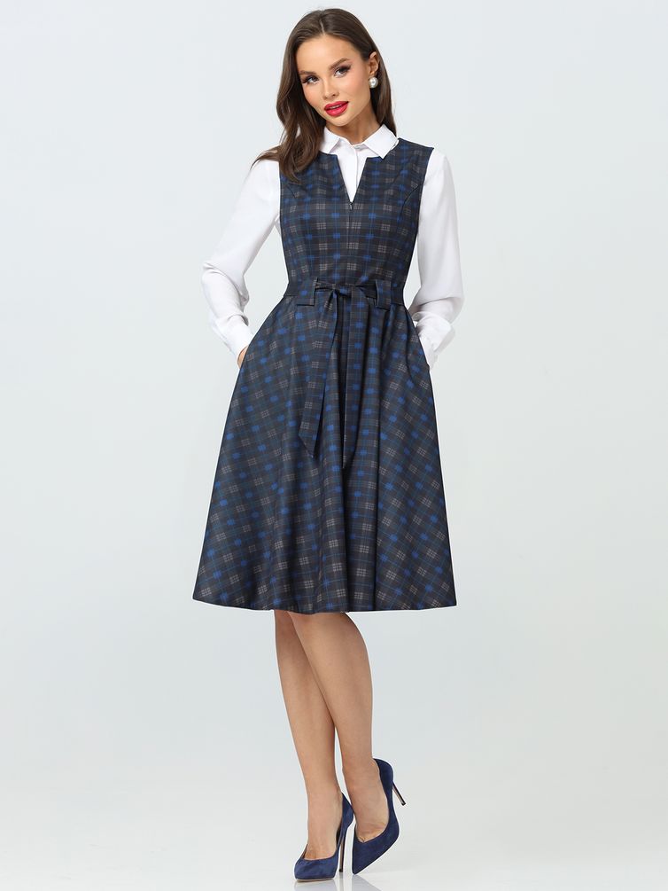 Платье DS Trend арт. С-0255 (Деловой квартал, нью клетка)