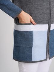 Sweter BONADI #1933 seryj-goluboj