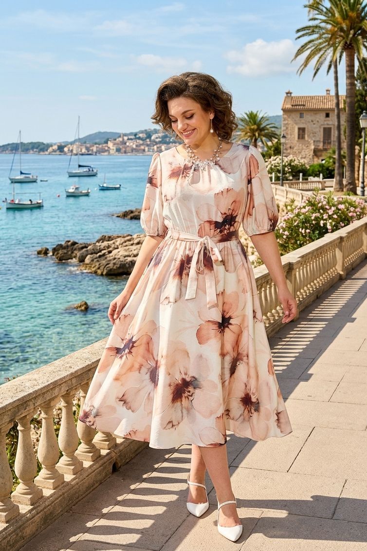 Платье Лилиана арт. 1536 пудра