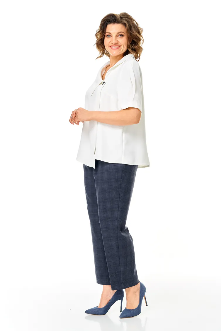 Garnitur Michel Chic #1454 belyj, sinij glenchek