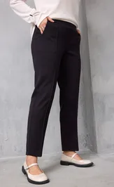 Брюки BegiModa 6078 чёрный баклажан