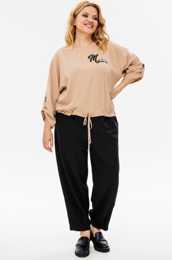 1342/1 костюм бежевый, черный