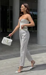 Trousers PRATA wear S035 seryj