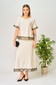 Костюм Ava fashion арт. М-196 молочный-шампанское