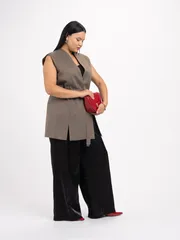 Kamizelka FASHION CENTRE #Pv-3841/Korichnevyj melanzh