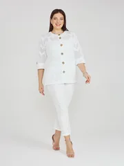 Sweter BONADI #2187 belyj