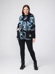 Sweter BONADI #1807 goluboj