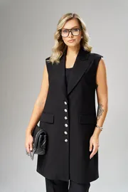 Waistcoat Ava fashion #M-242 chernyj