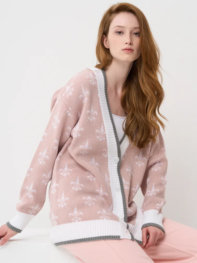 Sweter Newvay #7232-14100 roz zhemchug/bel/titanium/bel