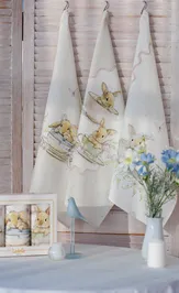 Набор Set-3 полотенец Заварные зайки 419201 45х65 см