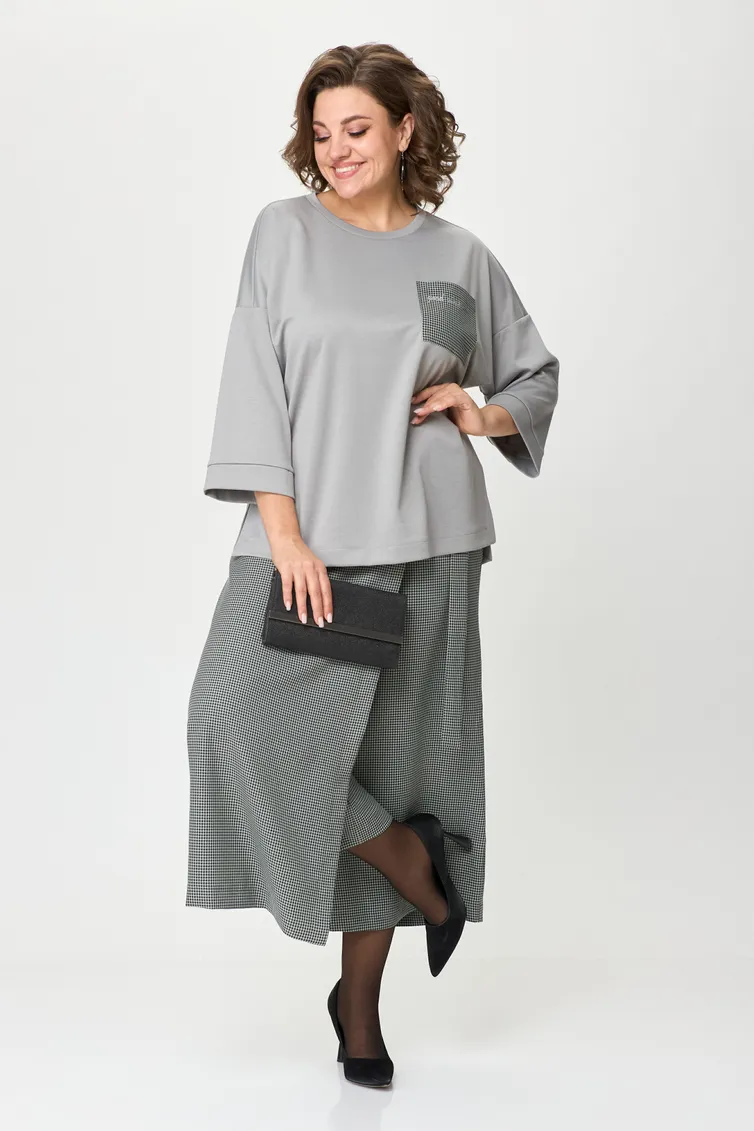 Костюм Michel Chic арт. 1362/1 серый, клетка