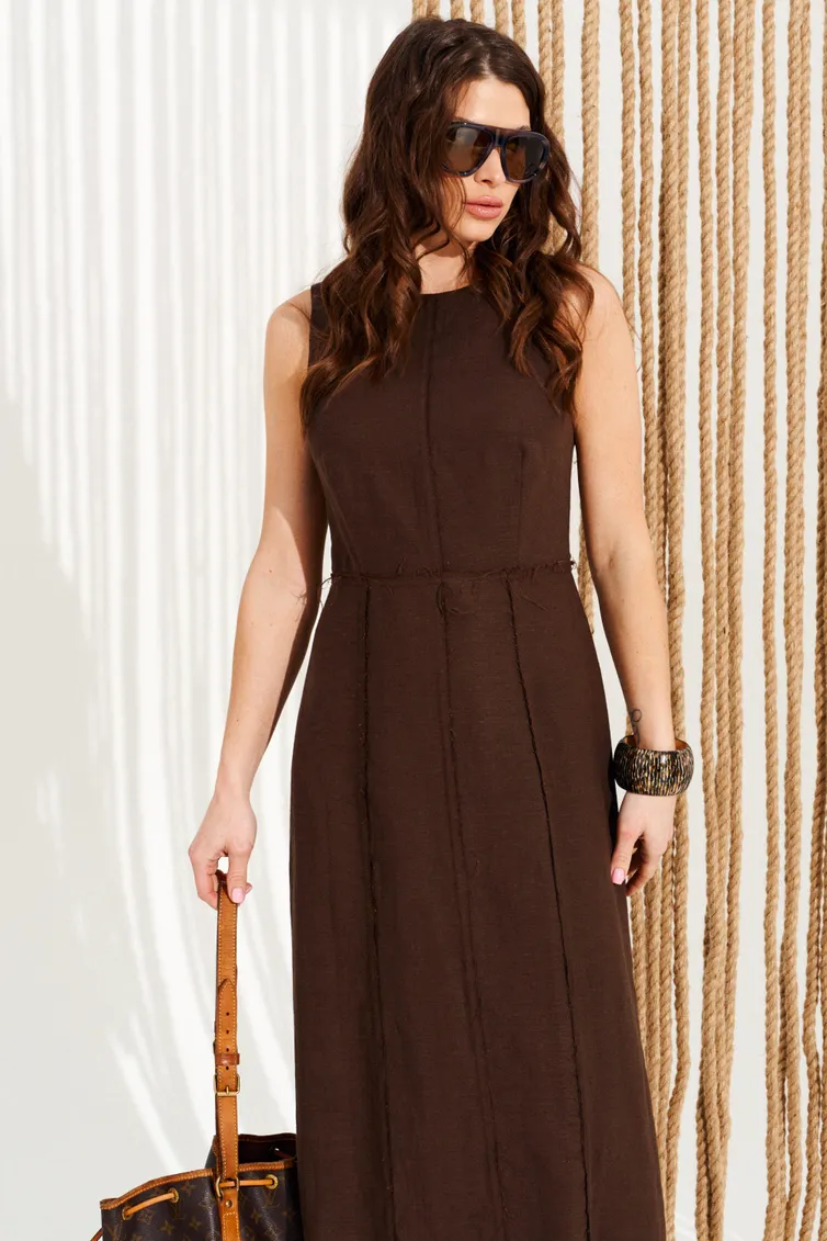 Dress Elletto Life #11124 korichnevyj