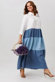 Dress Anastasia #1240.1 belyj/goluboj