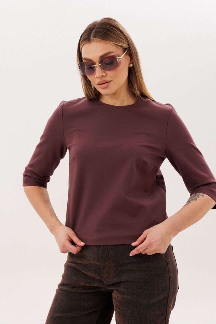 Блуза Anelli Laurel арт. 1824 махагон