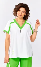 Костюм LS 25210 бел/лайм