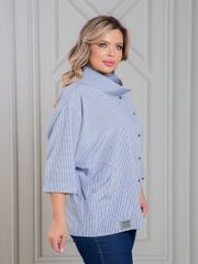 Блузка NOVITA арт. 1423 серая клетка