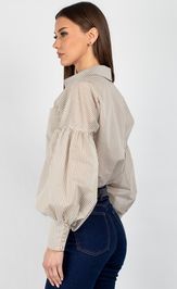 Blouse VIZAVI 745 bezhevaya poloska