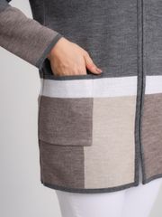 Кардиган BONADI арт. 1933 серый-капучино