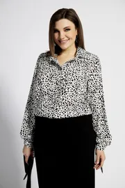Блуза BegiModa арт. 4036 чёрно-белый