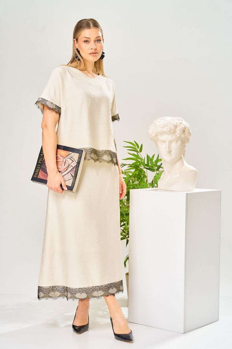 Костюм Ava fashion арт. М-196 молочный-шампанское