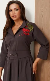 Dress PND 83980 korichnevyj