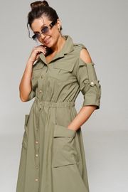 Платье Beautiful & Free арт. 6150 хаки