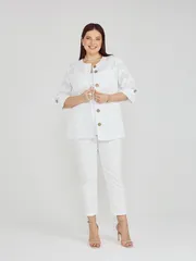 Sweter BONADI #2187 belyj
