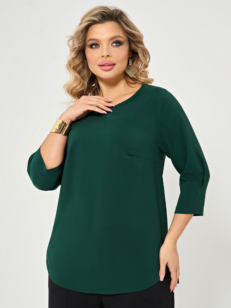 Блуза DORA plus арт. 0220-2 темно-зеленый