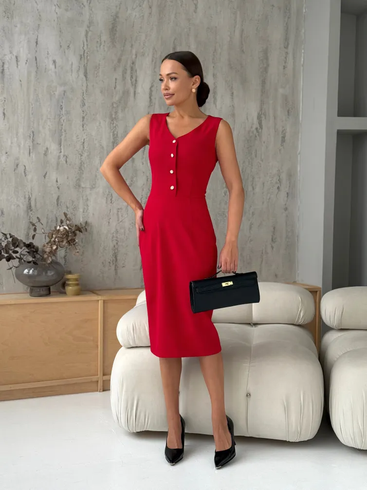 Suit Dilana Vip #2106 kostyum krasnyj