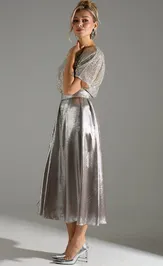 Sukienka LM M 0076 bezhevyj shimmer