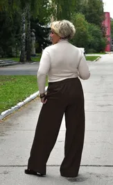 Trousers NOVITA 1481 korichnevyj