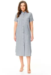 Dress Abbi #1049 temno-seraya poloska