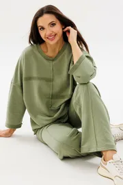 Sweatshirt Ma Cherie #1109 xaki