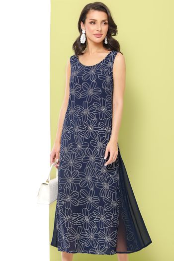 П-4049-0138-05 (синее с шифоновыми клиньями)