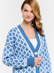 Кардиган Newvay арт. 9232-91004 св.деним/бел