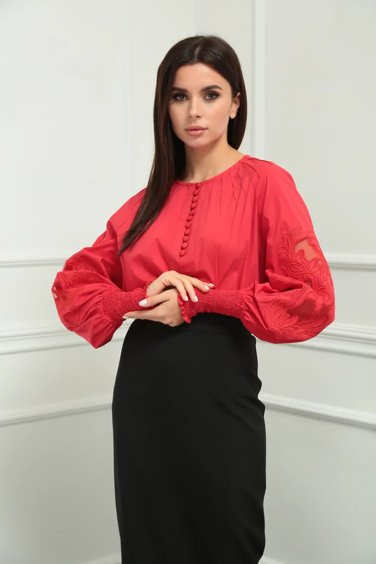 Bluzka SandyNA #130413 krasnyj