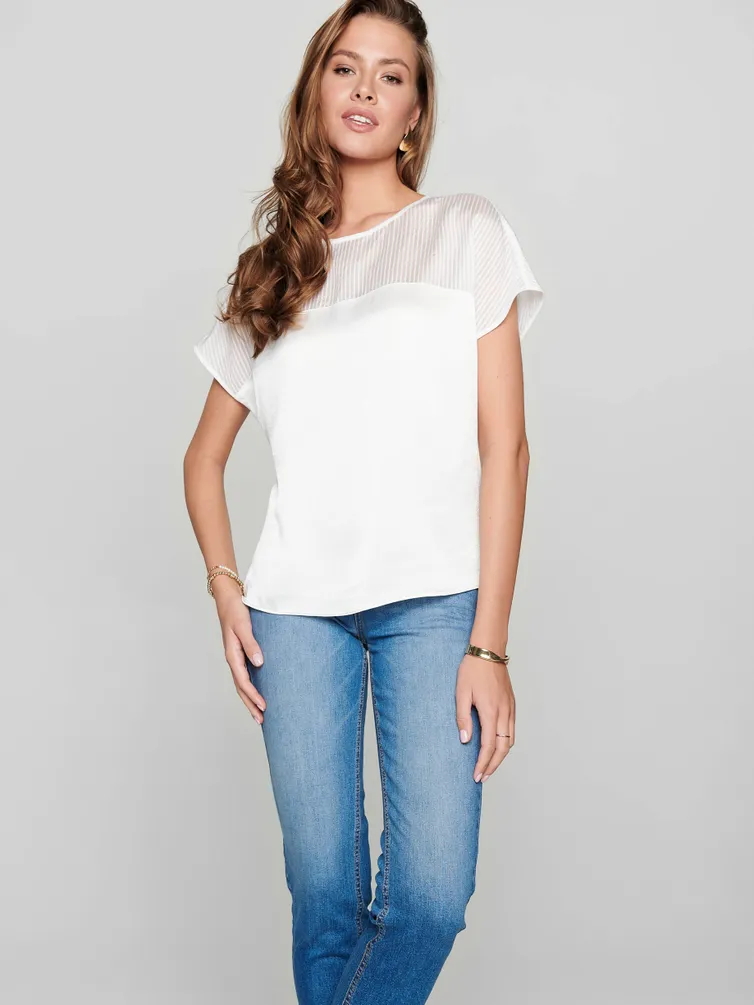Bluzka Conte Elegant #19S-938TSP off-white 170