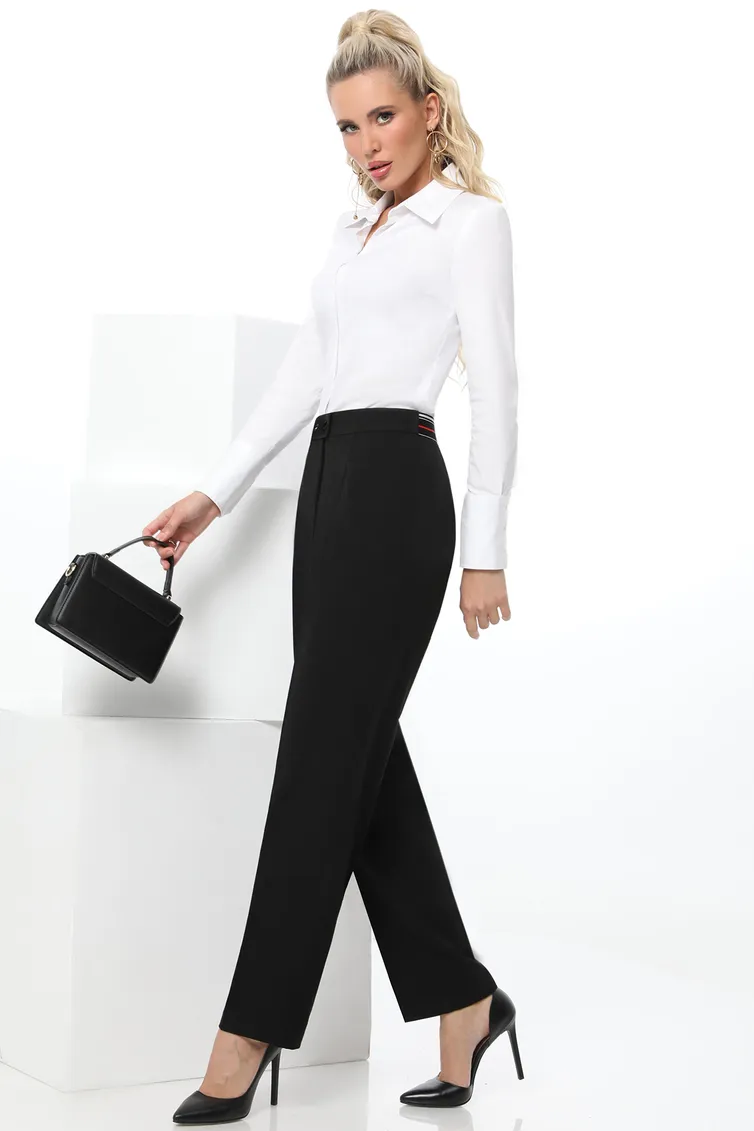 Spodnie DS Trend #Br-0210-0389 (chernye s zashhipami i strelkami)