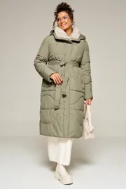 Coat Beautiful & Free #8012 olivkovyj