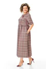 Sukienka Michel Chic #2132-2 brusnichnyj, kletka