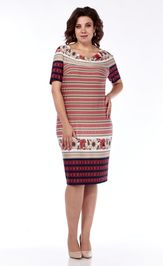 Dress Abbi 1035 ornament bordo